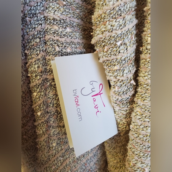 NWT ByTavi Women's Champagne Blush Asymmetrical Cardigan Sweater Sz Med - Picture 14 of 14